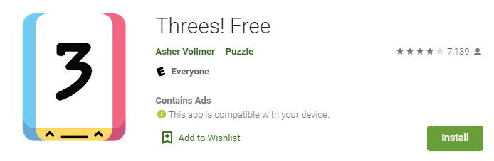 Threes! free app