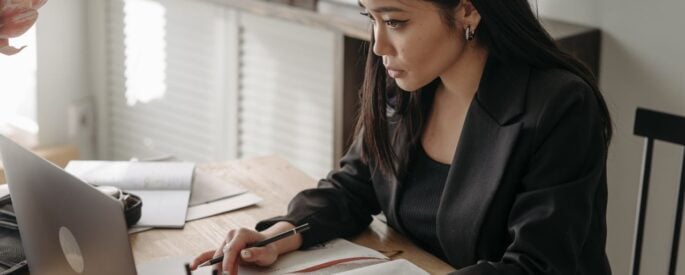 Photo by Pavel Danilyuk: https://www.pexels.com/photo/a-woman-using-a-laptop-for-work-while-at-home-7120874/