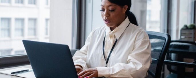Photo by Sora Shimazaki: https://www.pexels.com/photo/serious-black-businesswoman-typing-text-on-laptop-5668861/
