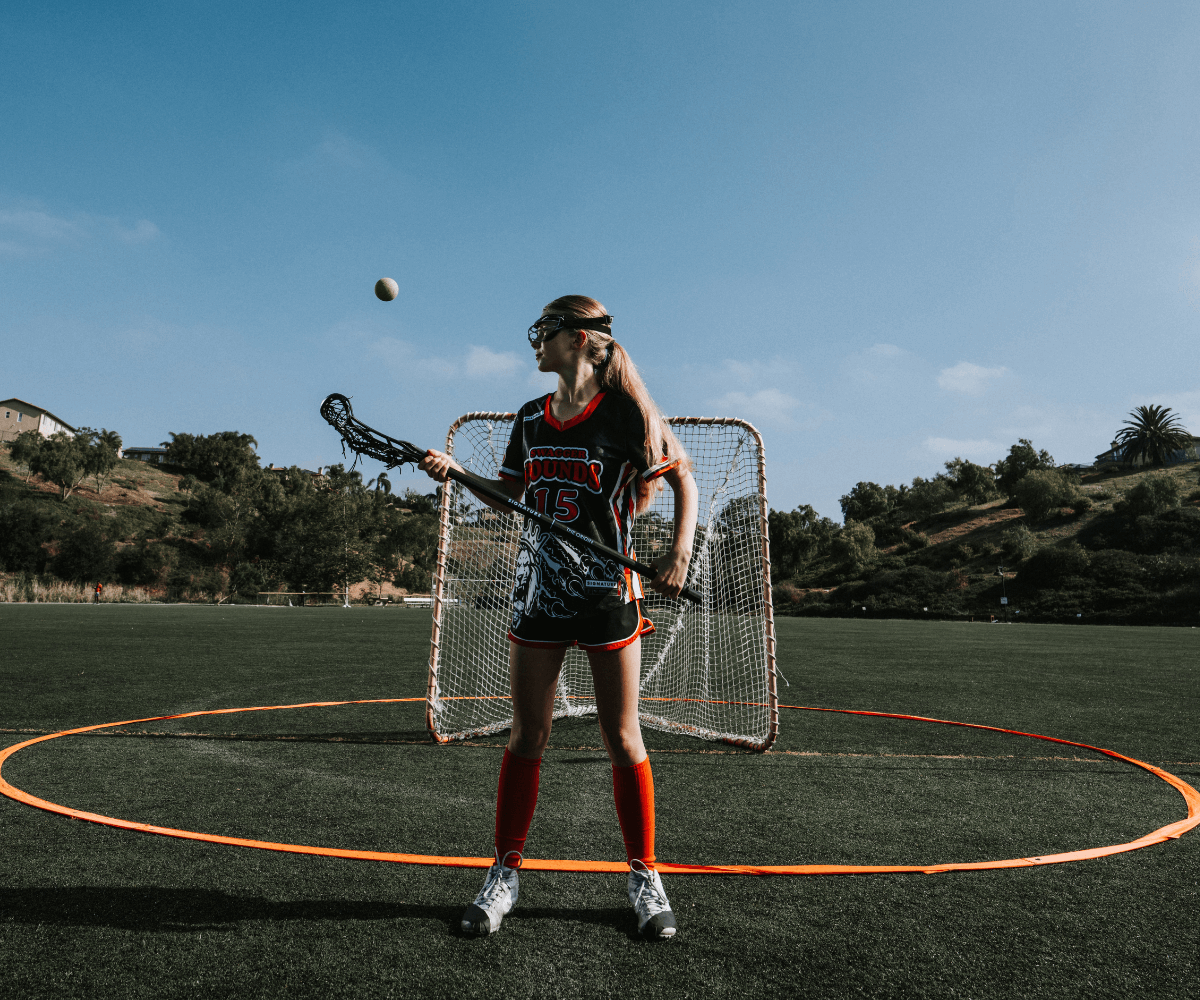 A young lacrosse player in goal. Signature Media sells sponsorship across the programs on its platform.